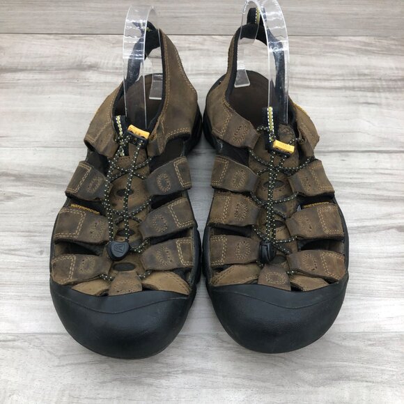 Keen Fisherman Sandals Mens 11.5 Newport Brown Leather Outdoor Close Toe Shoes main image 11